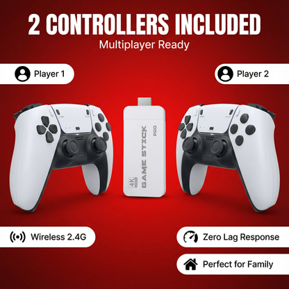Studiohauss™ - WIRELESS CONSOLE 60,000+ LICENSED GAMES + 2 FREE CONTROLLERS