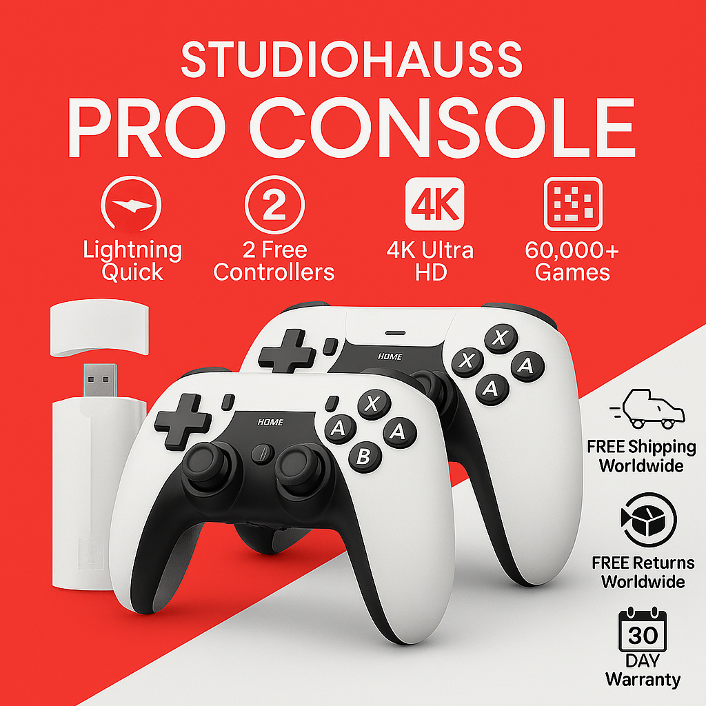 RETROPRO™ CONSOLE 60,000+ LICENSED GAMES (2 Free Controllers Included)